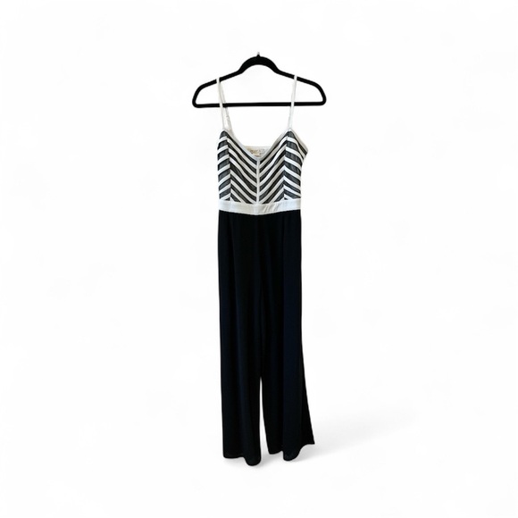 Arden B Pants - Arden B Black and White Jumpsuit